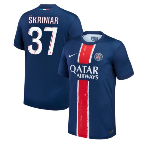 Moški Nogometni dresi Paris Saint-Germain Milan Skriniar #37 Domači 2024-25 Kratek Rokav